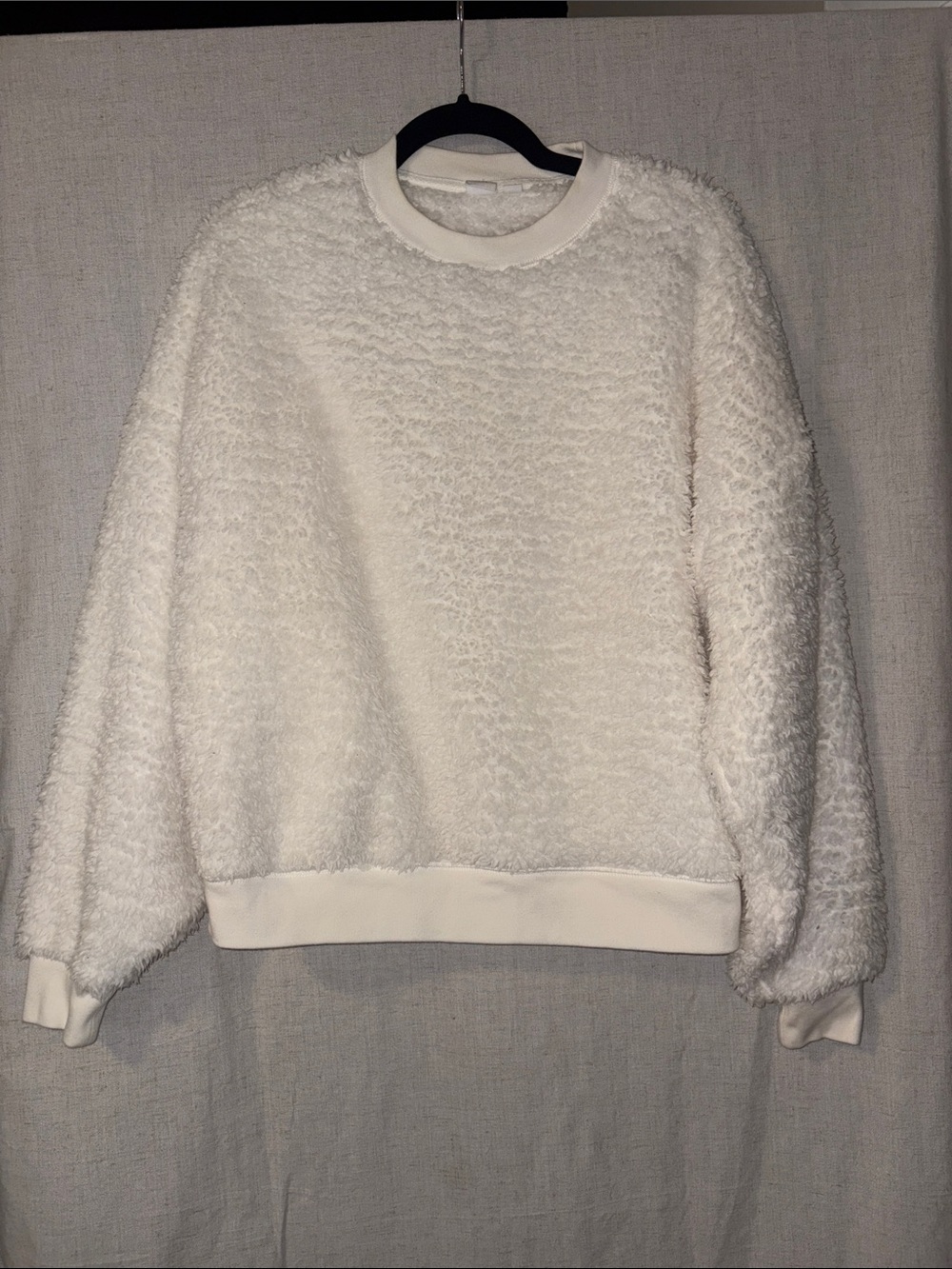 GAP Cream Plush Crewneck Sweater